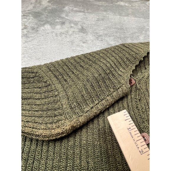 Bentley Womens Medium Olive Green Knit Cardigan - Silk & Rayon Blend Boho Fairy - Picture 7 of 11